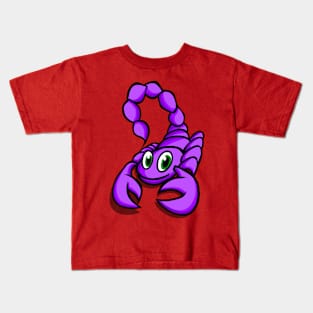 Happy Purple Scorpion Kids T-Shirt